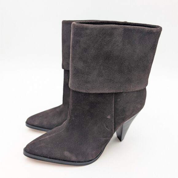 DKNY Padded Cerise Pointed Toe Block Heel Booties Women's Size US6M EU36B - Picture 1 of 10